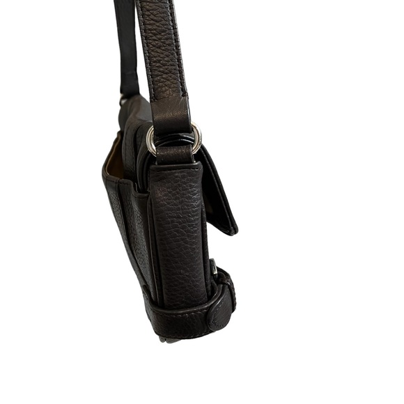 ANNE TAYLOR LOFT Brown Leather Baguette Handbag - Picture 7 of 13